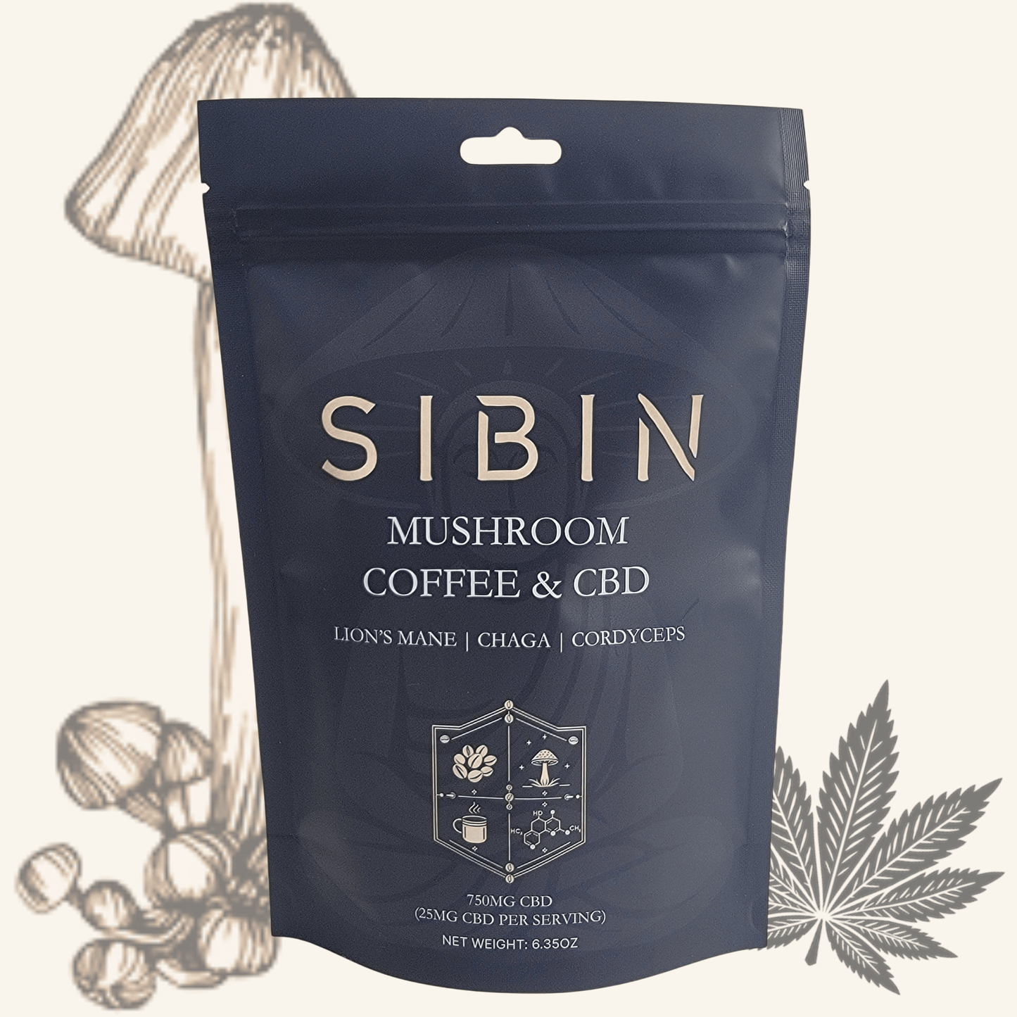 Organic Mushroom Coffee & CBD - Sibin
