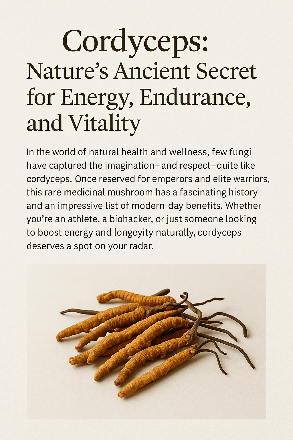 Cordyceps: The Fungus Once Worth More Then Gold - Sibin